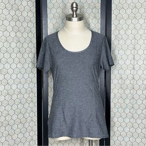 Eddie Bauer Scoop Neck Activewear Short Sleeve Shirt